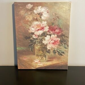 Vintage-Style Floral Canvas Wall Art – 18”x14”